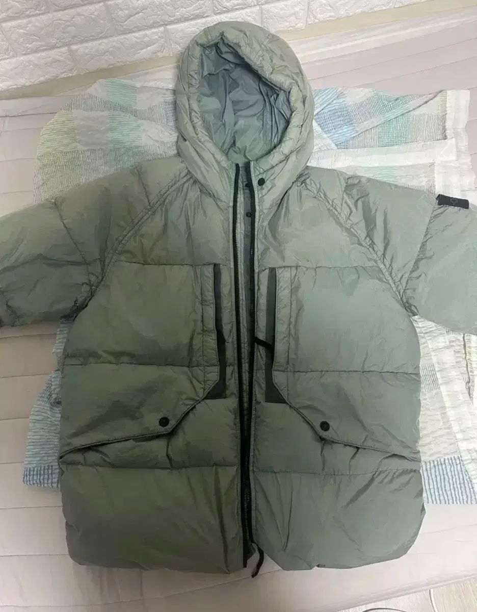 L 23FW ストーンアイランド クリンクルレップス セージグリーン ダウン KANDAIZUMI_COM