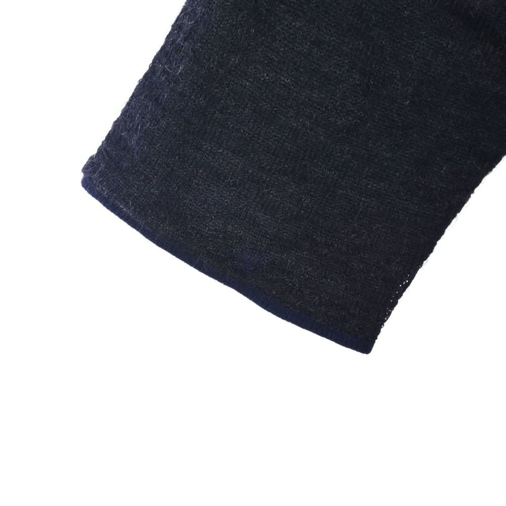 ISSEY MIYAKE モヘア混 ウール ニットジャケット 4 ダークグレー