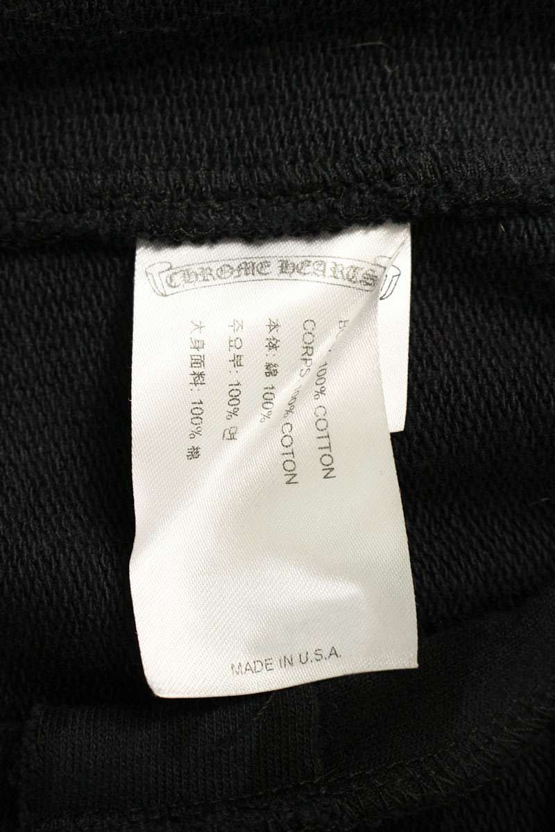 クロムハーツ SWEAT HLF PANTS セメタリークロス総柄スウェットハーフパンツ メンズ M