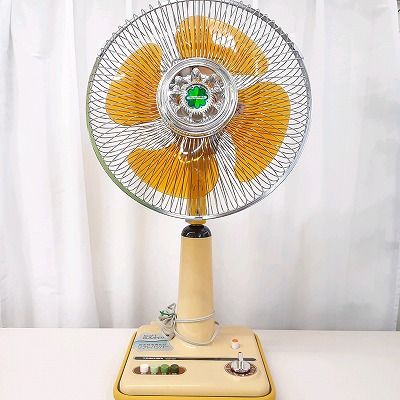 23k-383h 【中古】東芝 扇風機 H30P40Y 昭和レトロ 70年代 イエロー - メルカリ