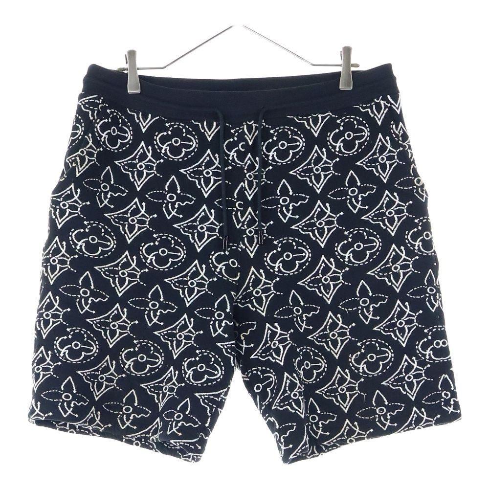 LOUIS VUITTON ルイヴィトン 21AW×NBA フラワーキルテッドショートパンツ ブラック RM212M DM0 HLY19W