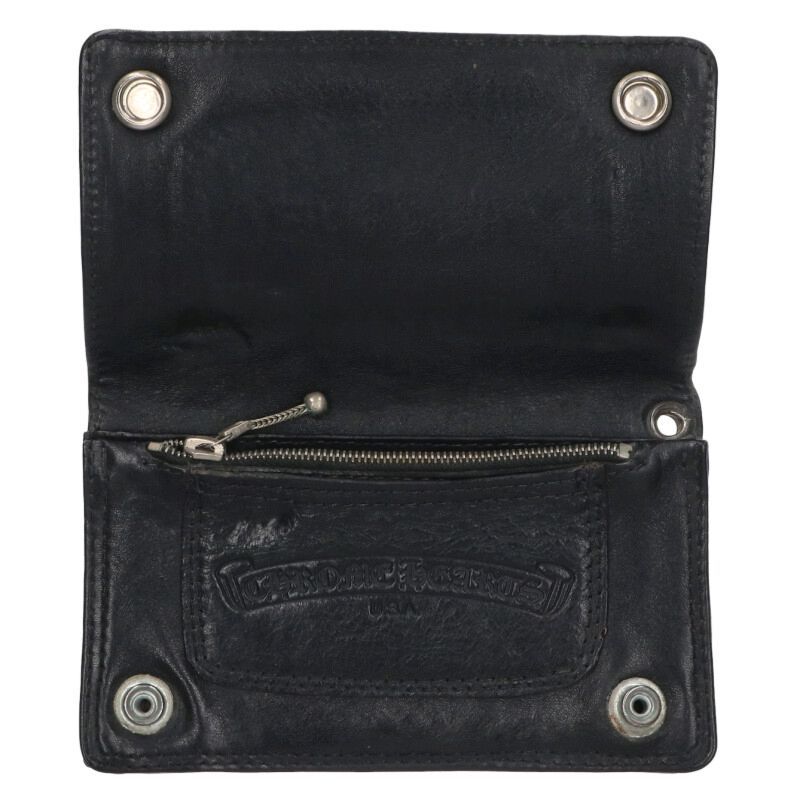 1ZIP|1ジップ クロスボールボタンレザーウォレット財布