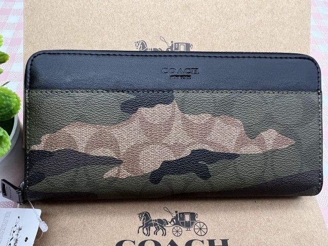 コーチ COACH 財布長財布 メンズ財布 ファティーグ カモフラージュ