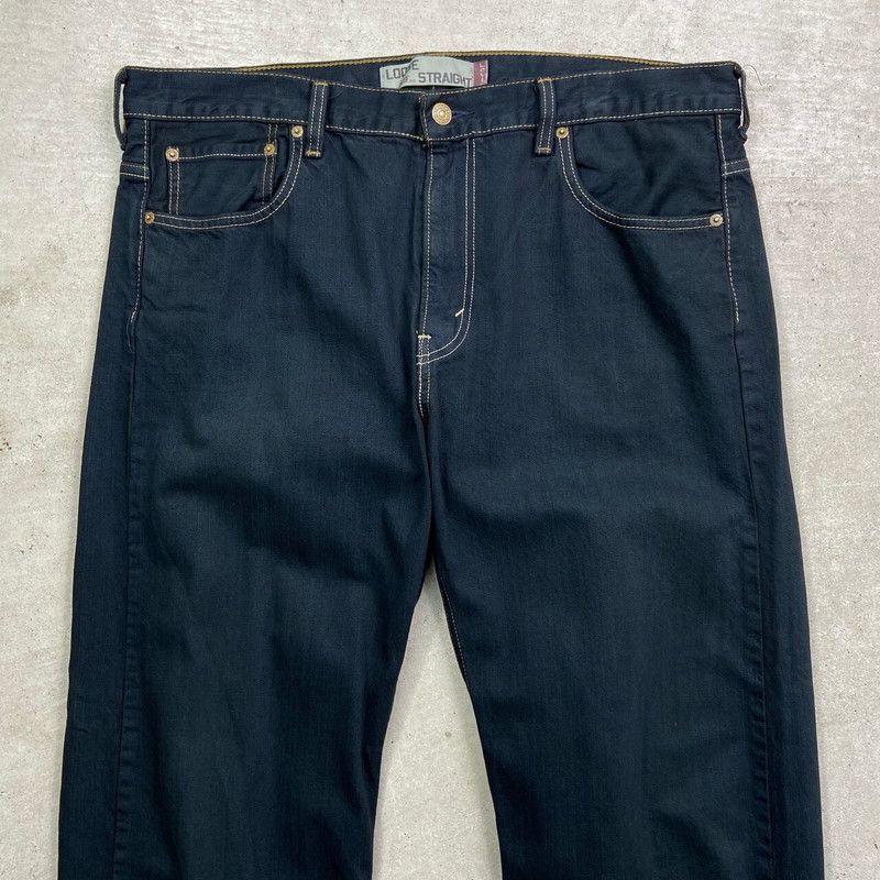 Levi's リーバイス 569 ブラックデニムパンツ ルーズストレート 後染め