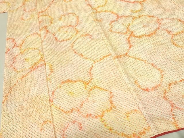 平和屋着物□上質な小紋 総絞り 花唐草文 暈し染め 正絹 逸品 未使用