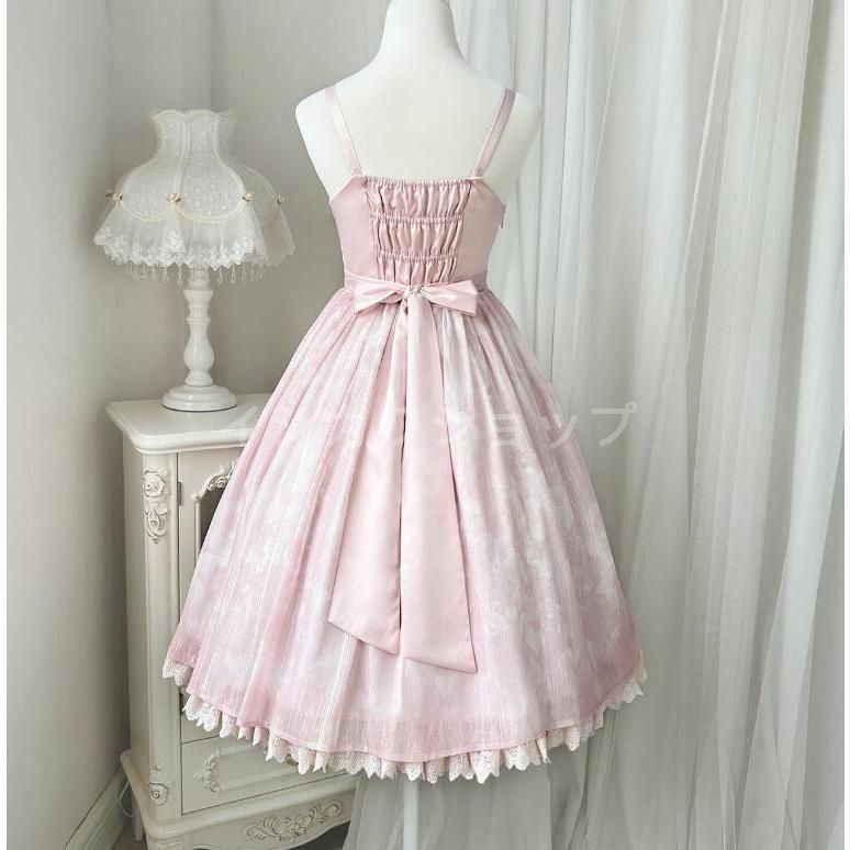 即日発送! 漢風 ロリータ ワンピース 刺繍 改良版漢服 膝丈 キャミソール ドレス ロング丈 羽織 シフォン カーディガン 漢元素 ロリータ服 ロ