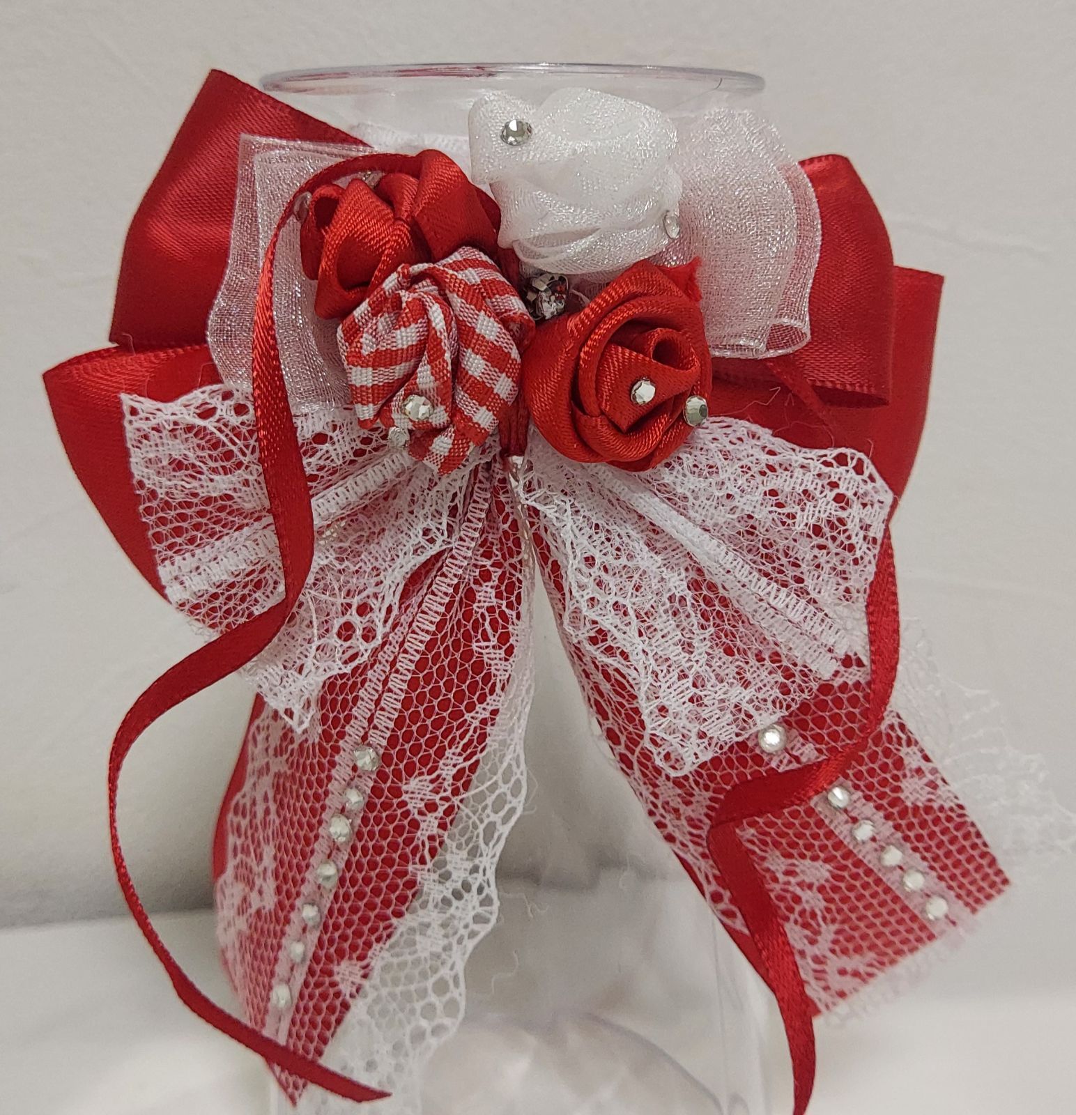 ハンドメイド＊ペンライトリボン＊キンブレリボン＊ヘアゴム＊推し活＊赤＊No71 推し活グッズ ハンドメイド】ペンライトリボン ペンラリボン
