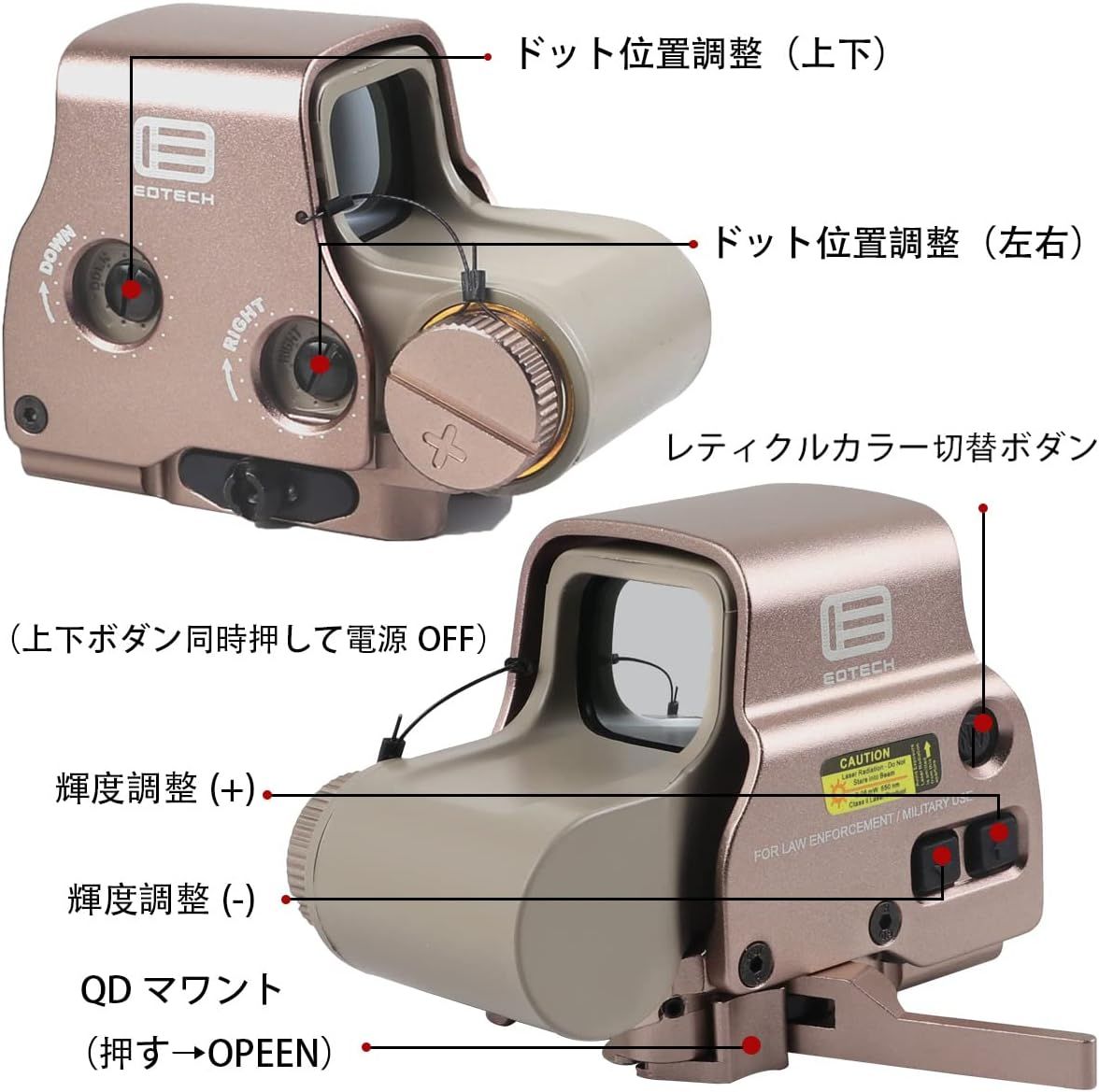 ドットサイト(558EO EXPS3タイプ)、マグニファイア(3X) セット
