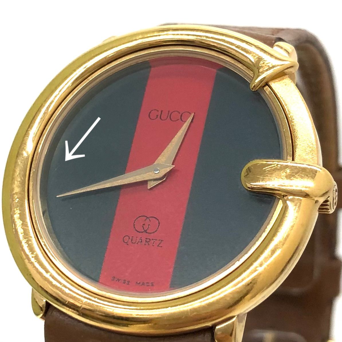 ⭐【超美品レア】グッチ 3600 Gベゼル 腕時計(稼働品) ◇GUCCI◇グッチ 3600 Gベゼル シェリーライン クォーツ 稼動品