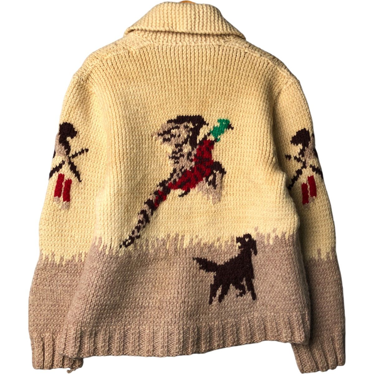 古着 70年代 総柄 ハンティング柄 カウチンセーター メンズM相当 ヴィンテージ evb031456