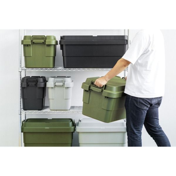 収納ボックス 収納ケース 幅78cm 70L ブラック S蓋 車用 ルーフキャリー対応 日本製 トランクカーゴ アウトドア キャンプ