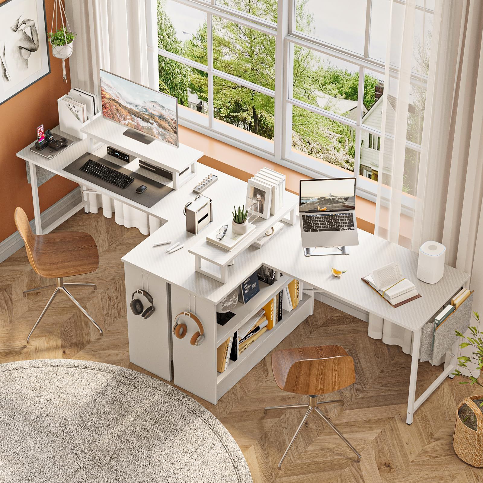 LEDライト付き ワークデスク