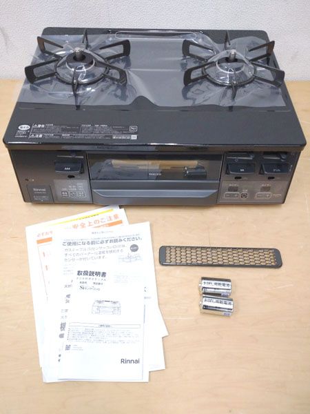 リンナイ 【未使用品】Rinnai ガステーブル LAKUCIE fine(ラクシエファイン) 左強火 パールクリスタル ブラック LPガス/プロパンガス用 51867 RT66WC1RA-BGL