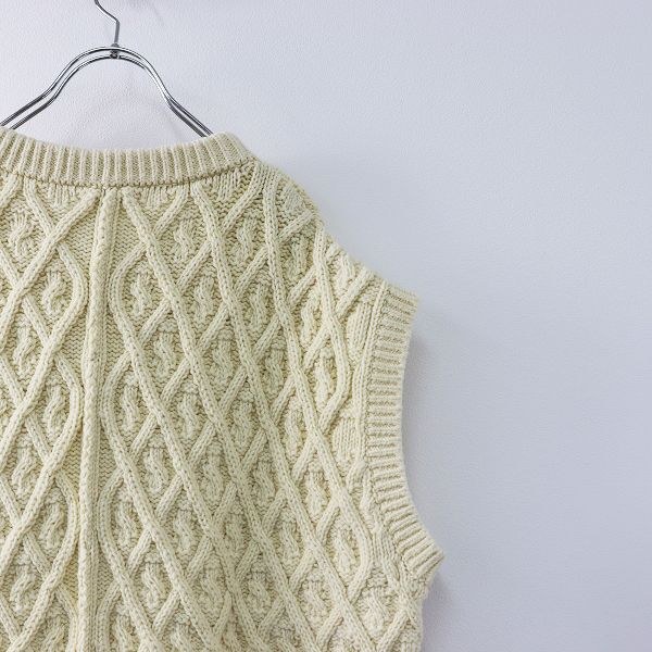 美品 AURALEE オーラリー HARD TWIST MERINO ARAN KNIT VEST ハード