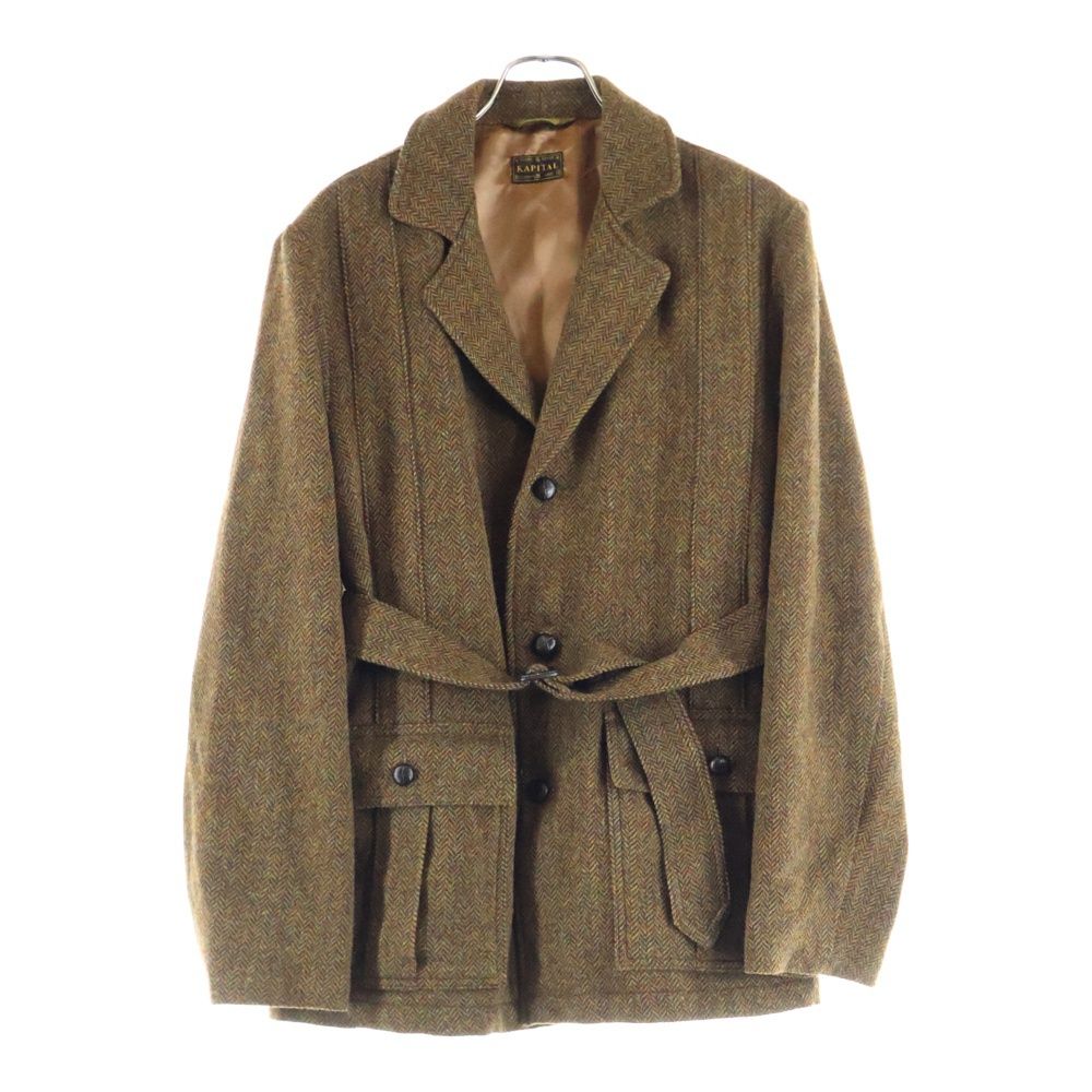 KAPITAL キャピタル ウールヘリンボーン バナナJKT シングルテーラードジャケット ブラウン K1910LJ115