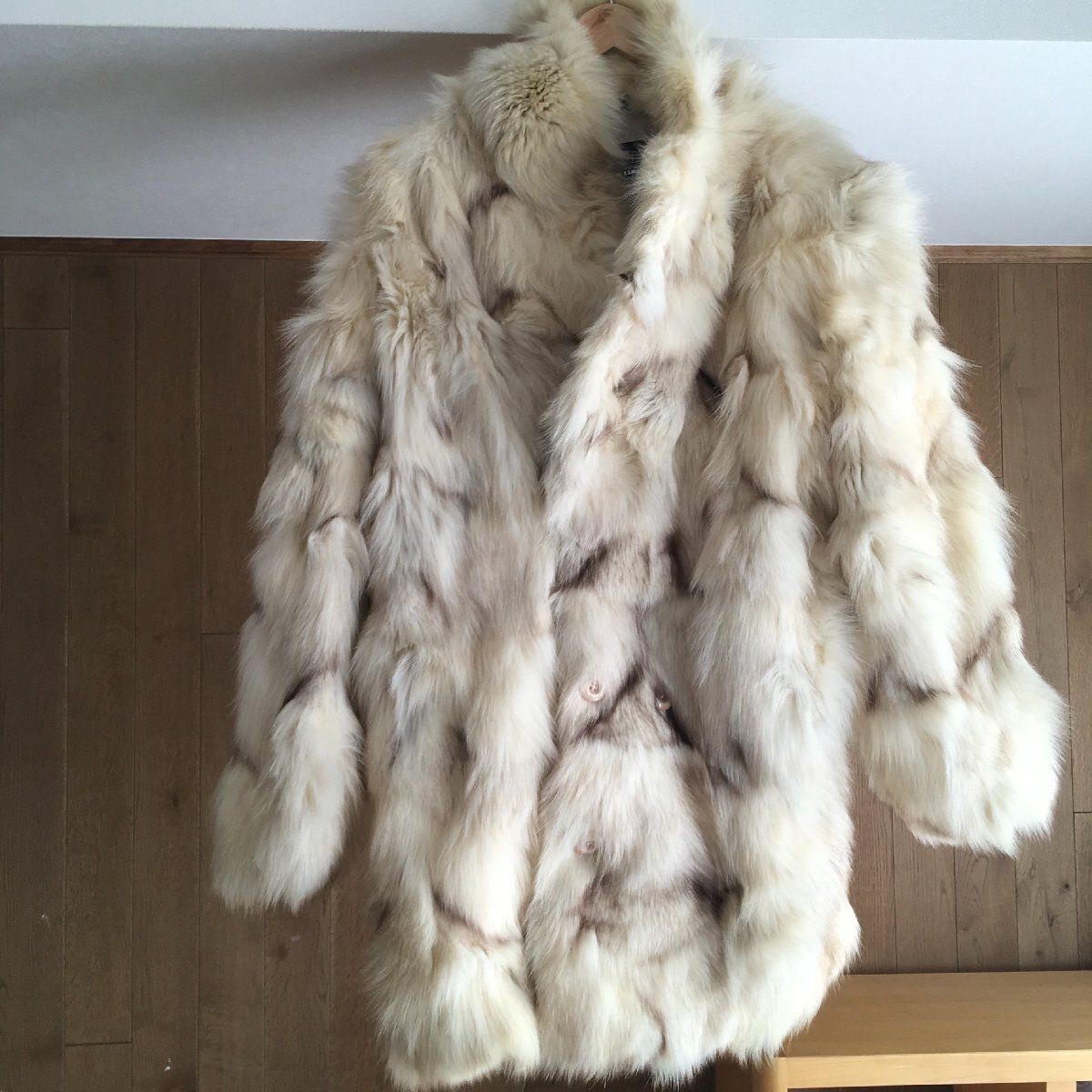 美品 LAMA LUCENTE最高級FOXフォックスファー毛皮コートF