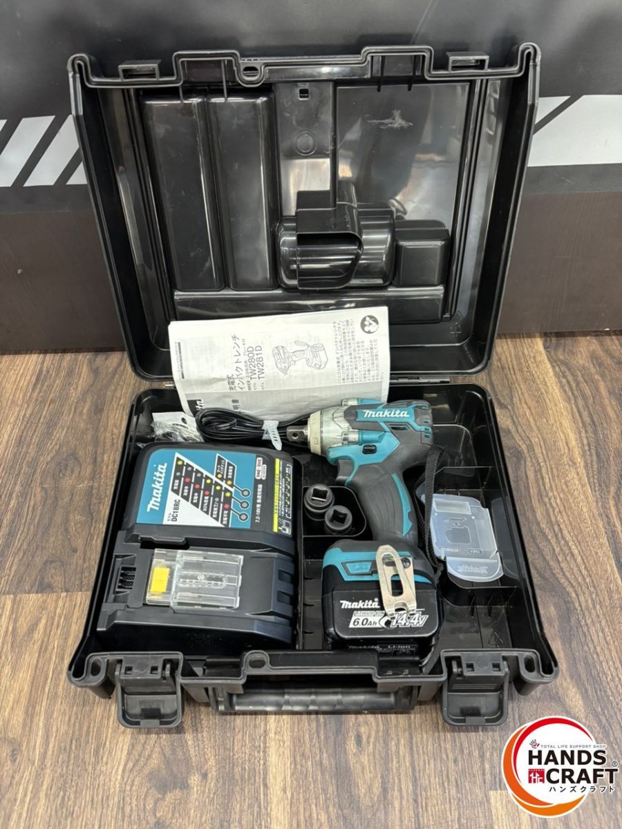♭ 品 マキタ makita TW280D 充電式インパクトレンチ バッテリ 充電器 ケース 14.4V