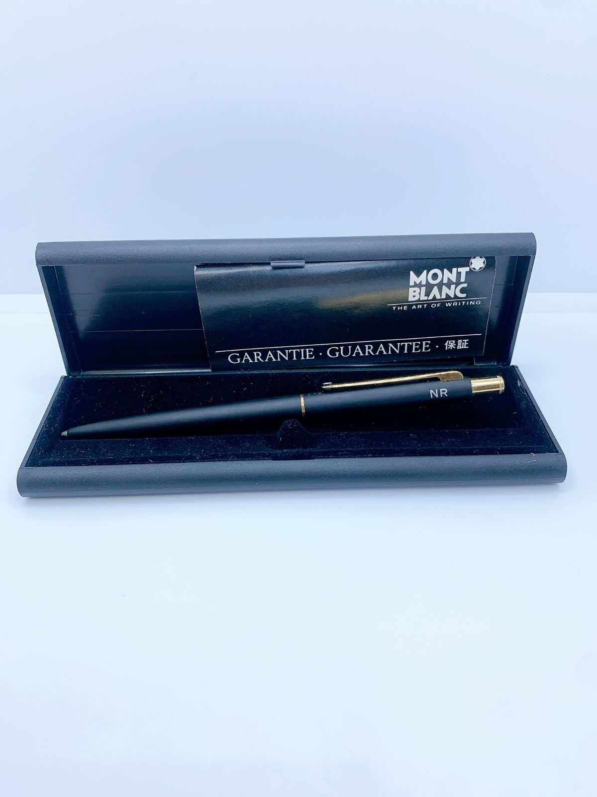 MONTBLANC|モンブラン Sライン シャーペン ブラック|ゴールド イニシャル AS049
