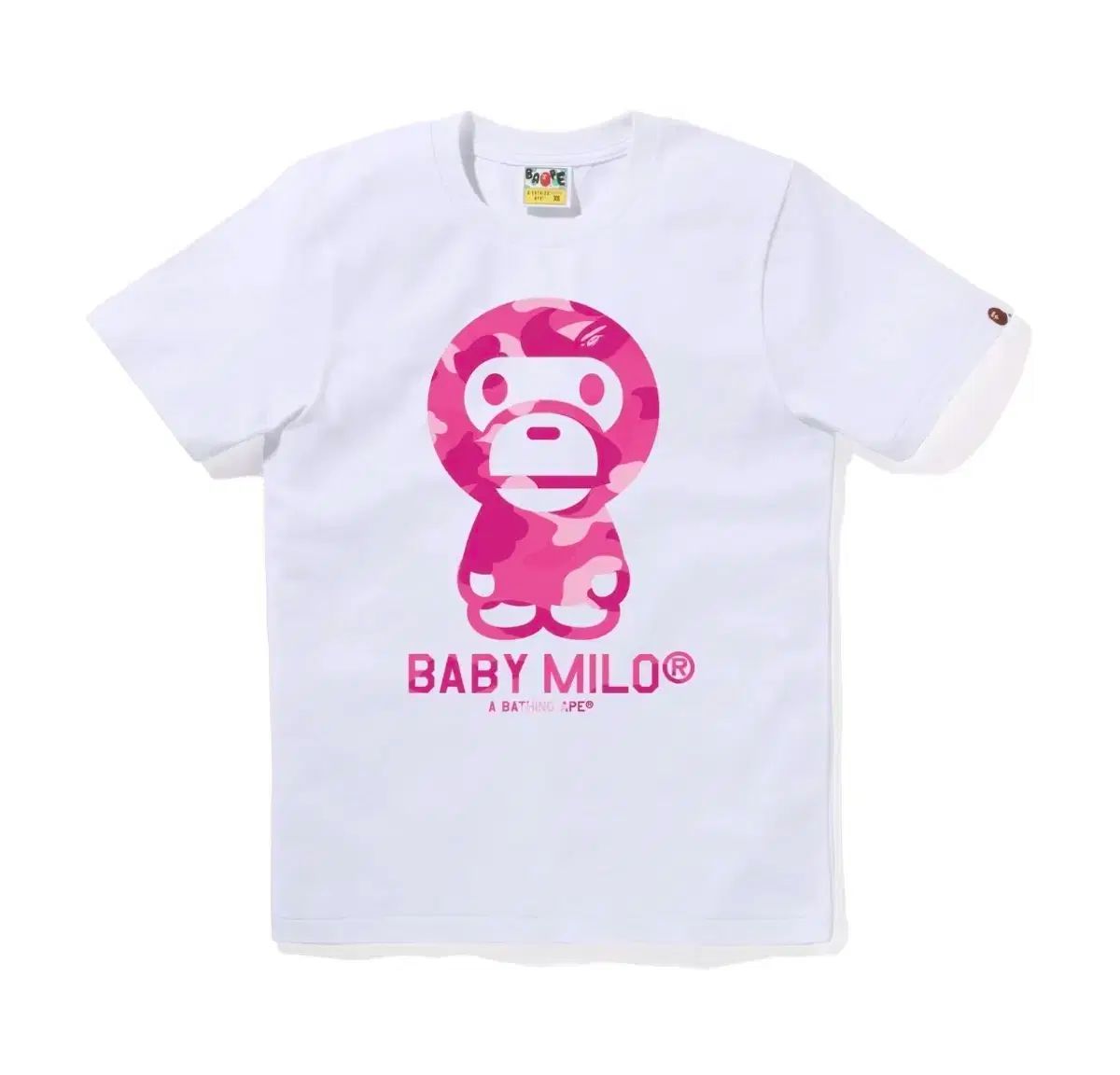 A BATHING APE アベイシングエイプ ベイビーマイロ 半袖 ピンク xsサイズ