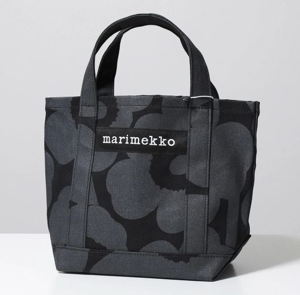 【新品未使用】MARIMEKKO SEIDI WX PIENI UNIKKO マリメッコ キャンバス トートバッグ ウニッコ柄 ブラック S