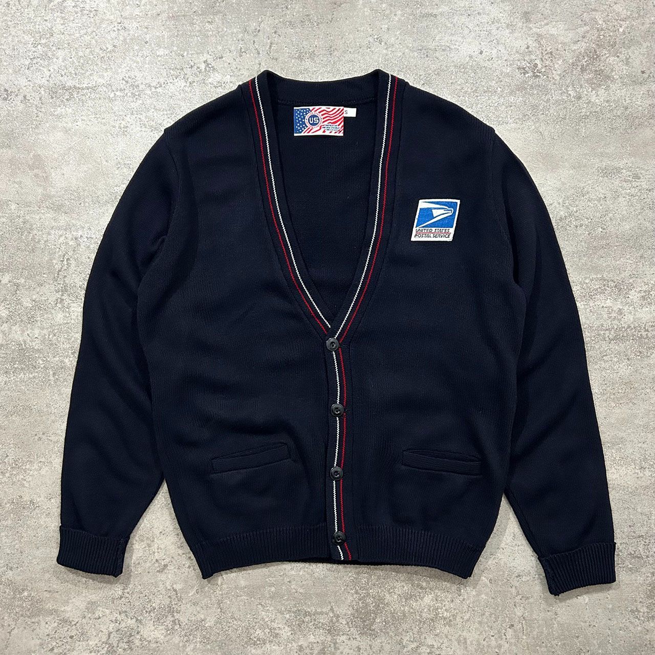 USPS カーディガン アメリカ製 MILITARY 実物 新品 米軍 U.S.NAVY BLACK WOMENS ACRYLIC