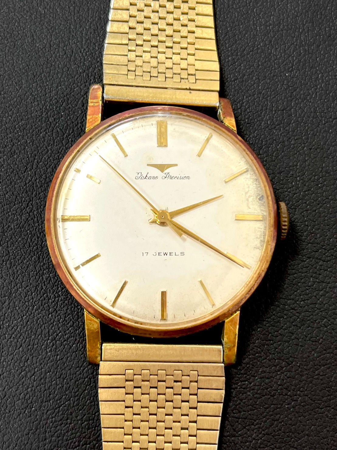 Takano Precision GOLDPLATED 20Microns手巻き腕時計vintage品