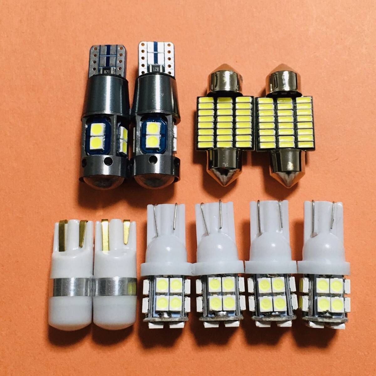 爆光 70系 ヴォクシー ノア T10 LED ルームランプ スモール ナンバー灯 10個セット ホワイト トヨタ 車用品 送料無料