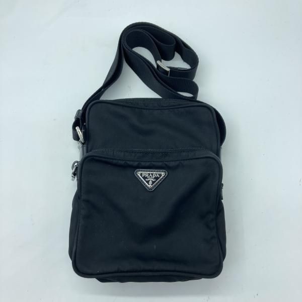 PRADA ナイロン ショルダーバッグ ブラック プラダ 三角ロゴ 19