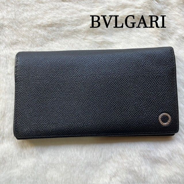 BVLGARI 三つ折り財布 サークルロゴ ブルガリ ブルガリ BVLGARI 美品✨サークルロゴ クリップ 三つ折り財布 極美品
