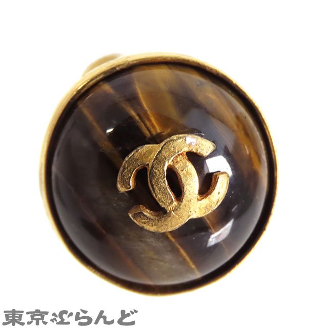 シャネルイアリング シャネル CHANEL ココマーク イヤリング 97P ゴールドxブラウン