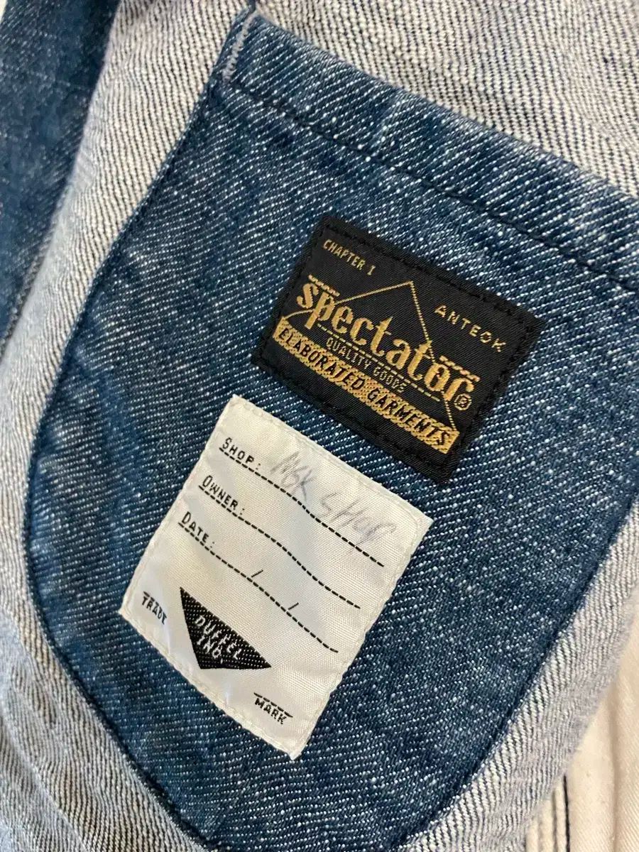 안태옥 スペクテイター デニム ジャケット