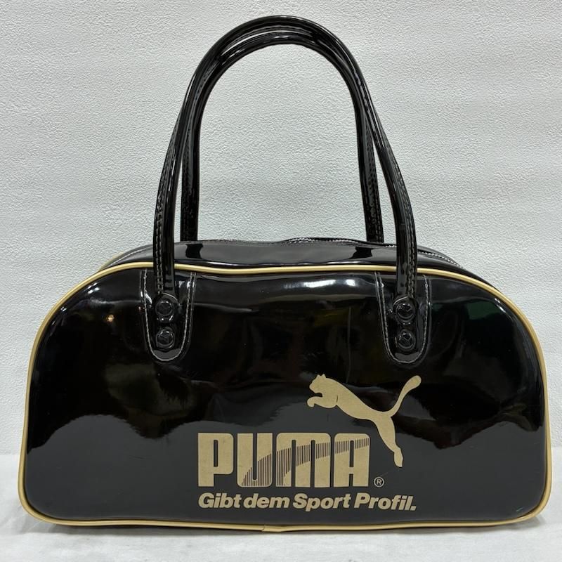 90s old puma エナメル ボストン バッグ ベージュ ブラウン 90s old puma エナメル ボストン バッグ ベージュ ブラウン