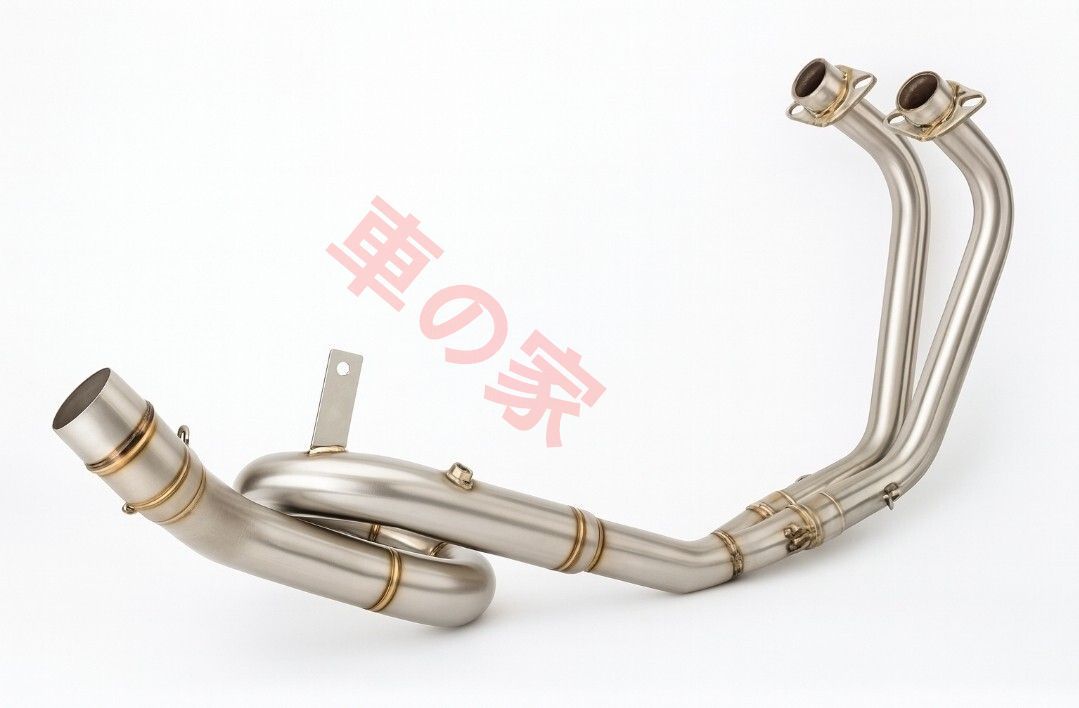 ヤマハ YZF R-25 フルエキ化 エキゾーストパイプ チタンカラー R25マフラー サイレンサー スリップオン カウル