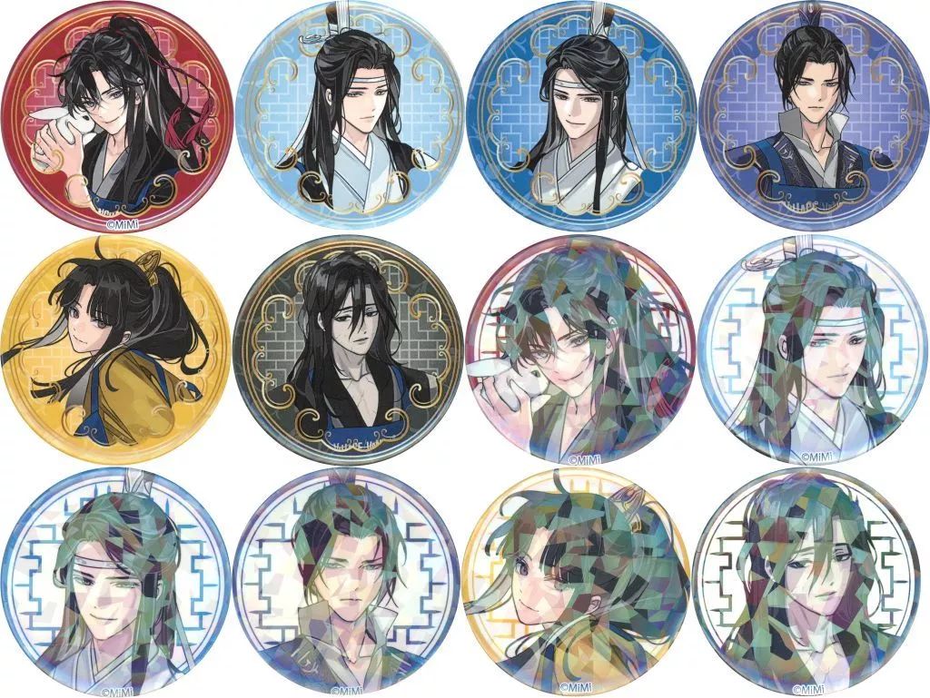 中古】バッジ・ビンズ 全12種セット 「魔道祖師×ヴィレッジヴァン