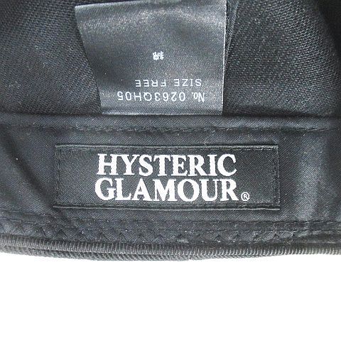 ヒステリックグラマー HYSTERIC GLAMOUR 帽子 キャップ FREE 黒