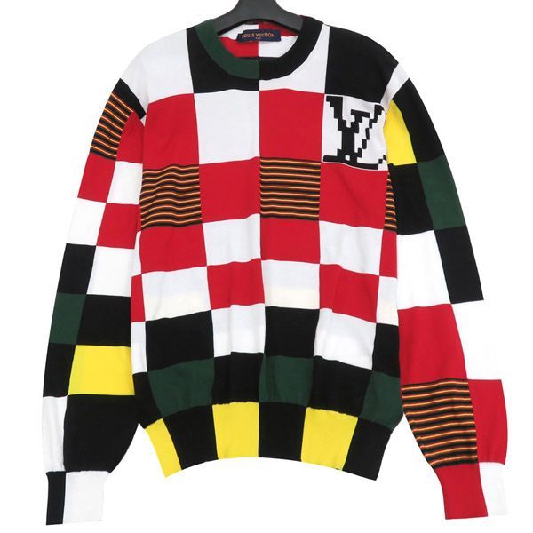 美品 ルイヴィトン 2022SS ダミエ インタルシア LVロゴ