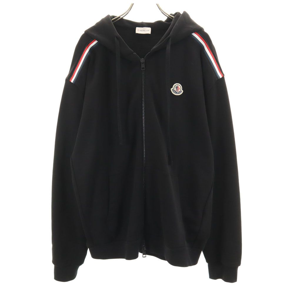 最終値下げ！＊MONCLER モンクレール＊背面ロゴ ジップアップパーカー 美品 MONCLER モンクレール メンズ パーカー ブランド ロゴ フード ハーフ