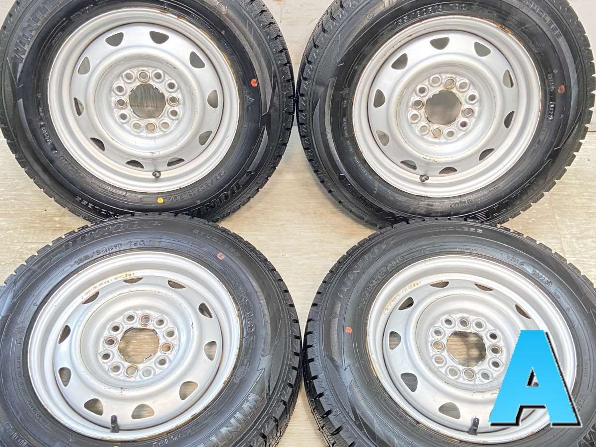 155/80R13 っぽかっ ブリヂストンスタッドレスタイヤ+スチールホイール 