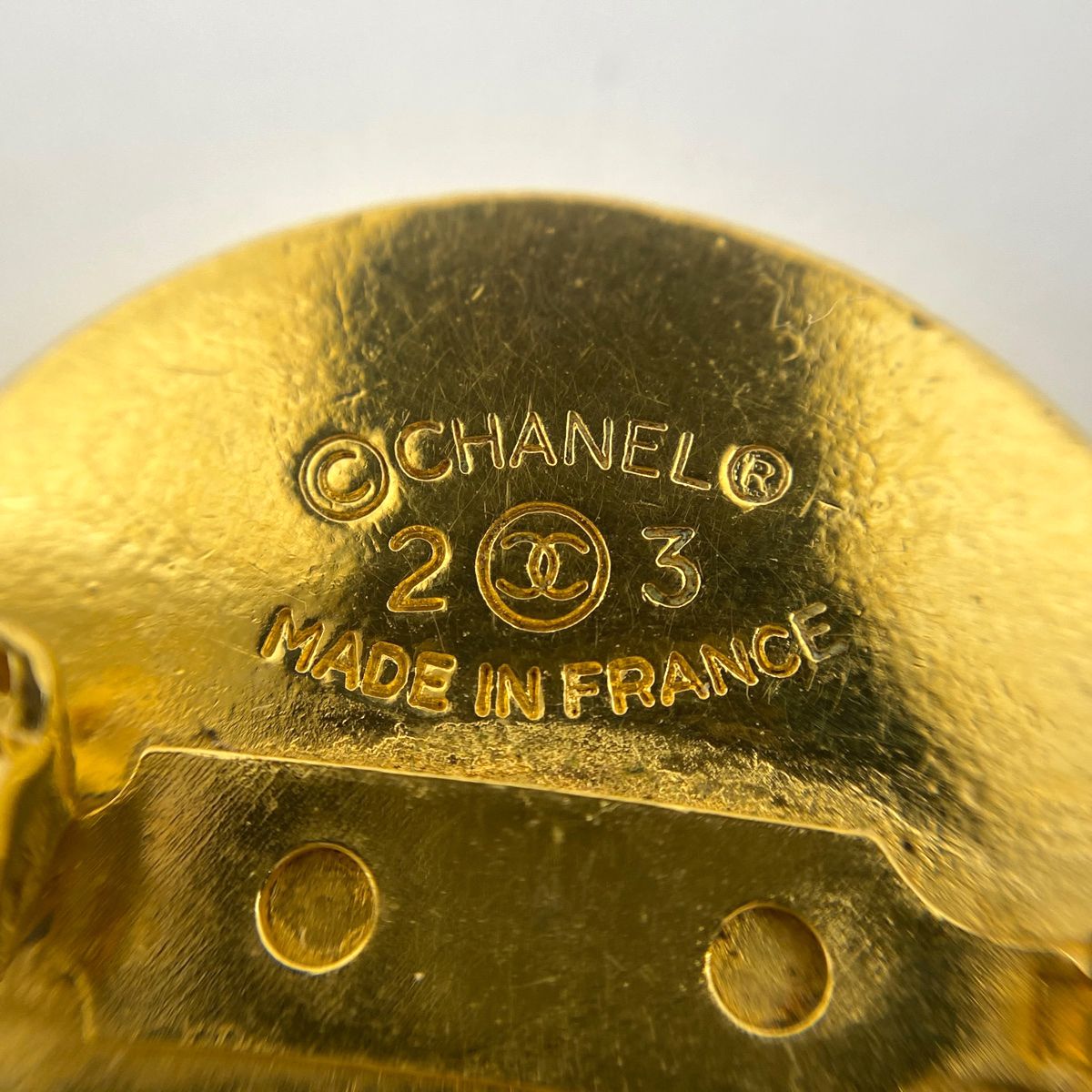 シャネル ゴールドプレート ココマーク ホーススイングブローチ CHANEL シャネル ココマーク ブローチ スイング GP ゴールド
