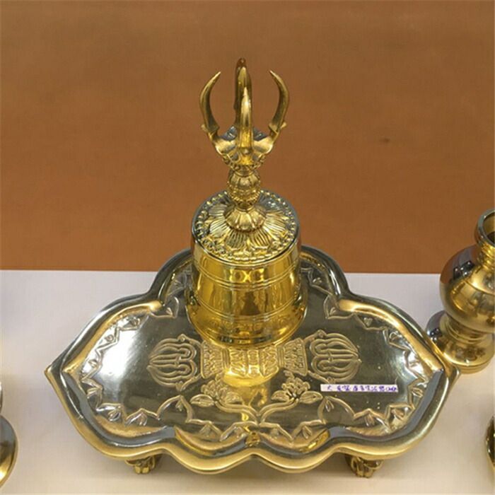 密教法具 前具 一面器 六器一組 仏器一対 華瓶一対塗香器 洒水器 金剛鈴 金剛盤 火舎香炉 五鈷杵 三鈷杵 独鈷杵全20種 護摩