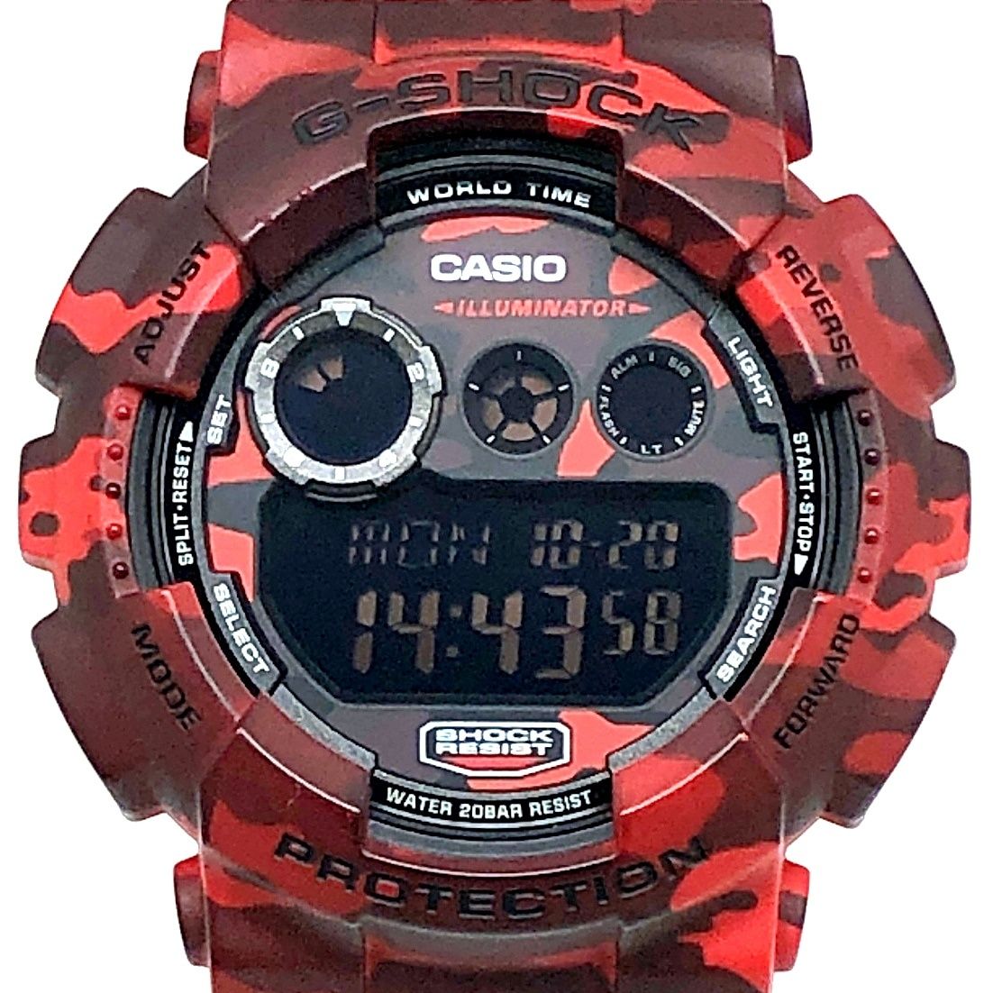 G-SHOCK ジーショック GD-120CM-4 カモフラージュシリーズ ビッグケース レッド×ブラック デジタル 2014年3月発売