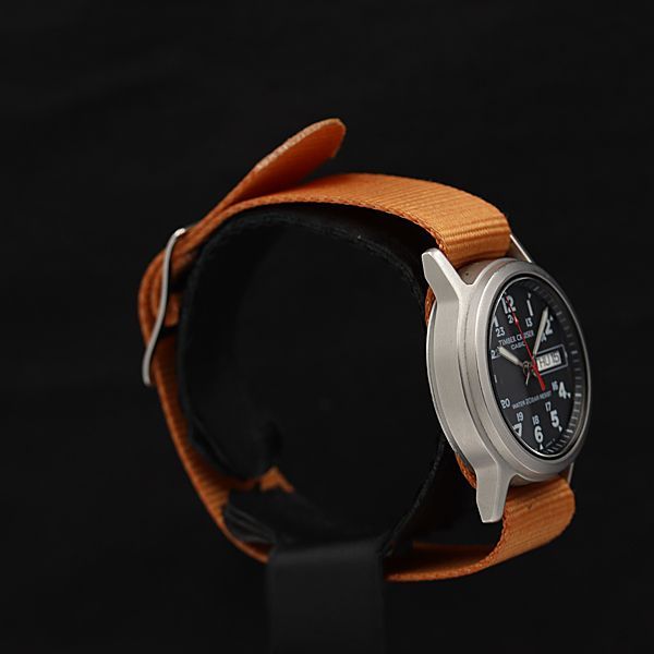 稼働 カシオ ティンバークルーザー TIC-1 QZ デイデイト ブラック文字  