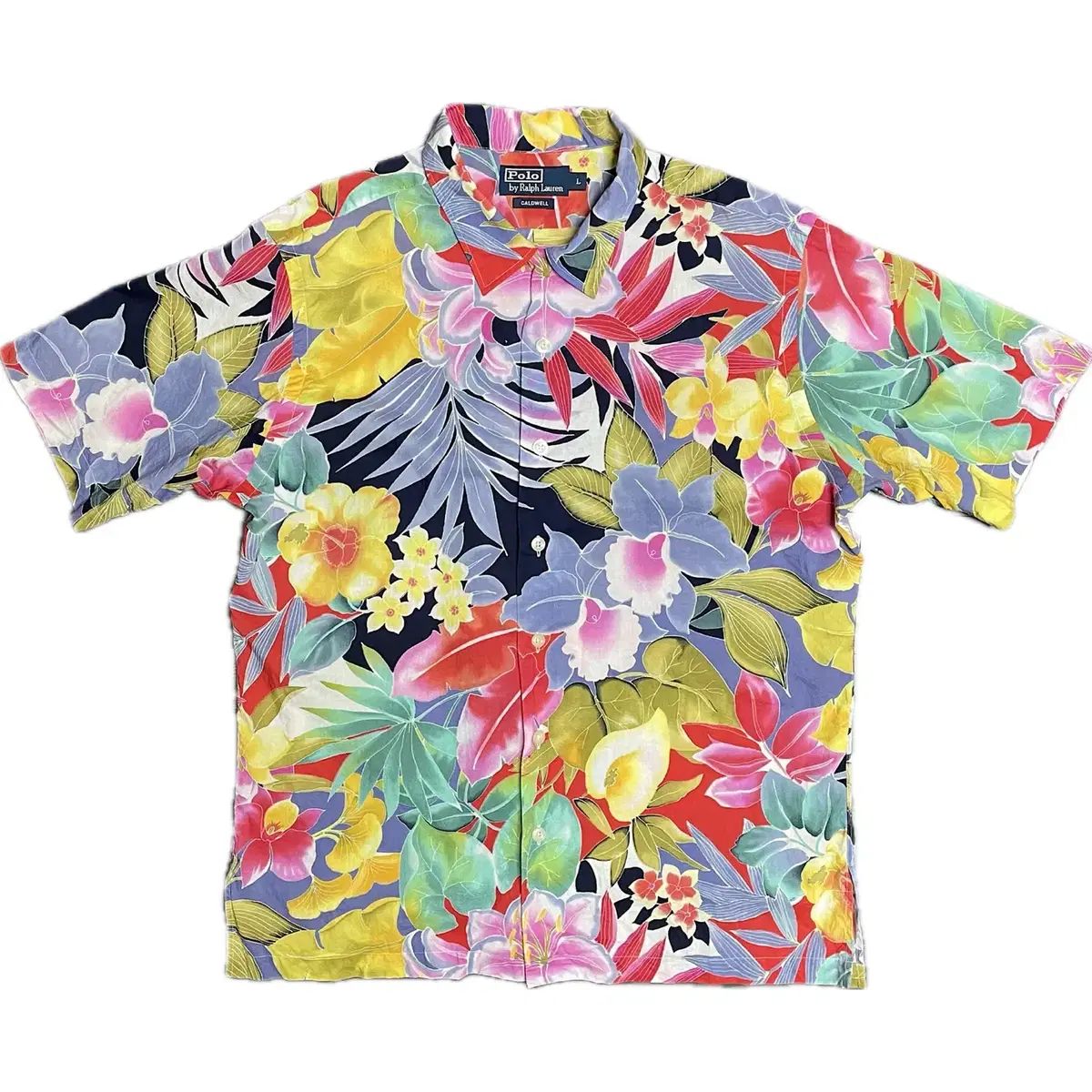 L ポロ Ralph Lauren ラルフローレン ハワイアン 半袖 シャツ