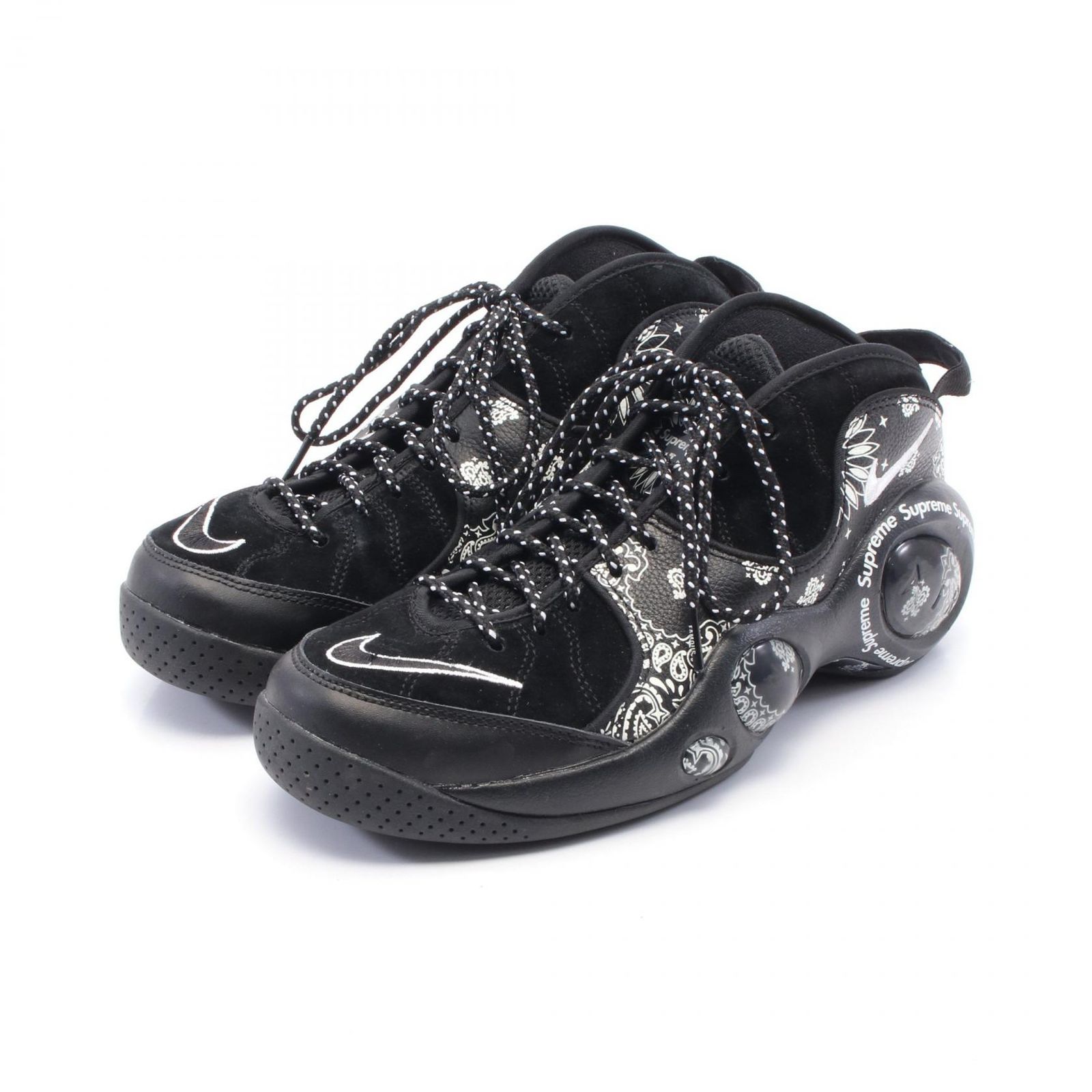 シュプリーム Supreme スニーカー Supreme × Nike Air Zoom Flight 95 SP DJ8604 ブラック レザー スウェード × Nike Air Zoom Flight 95 SP スニーカー ブラッ メンズ Used B