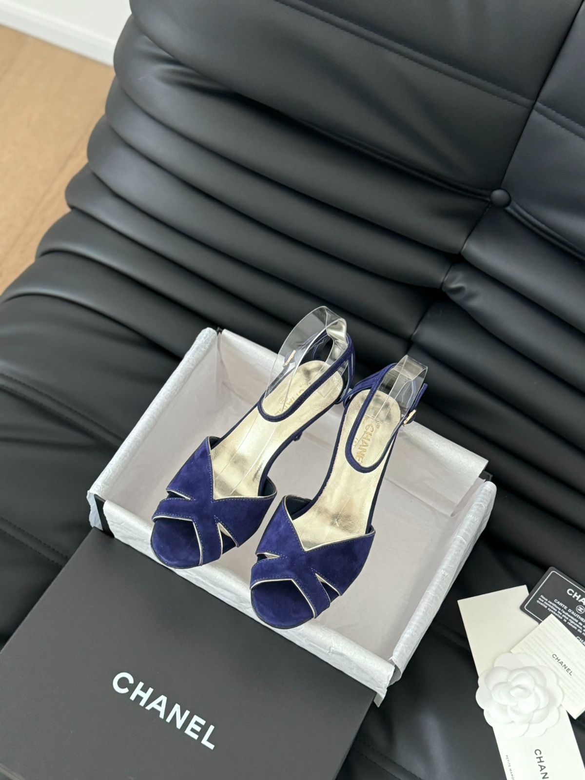 【煌めくスター＆パールのヒールがお洒落】CHANEL★サンダル ソックスと合わせても♡】シャネル フットベッドサンダル