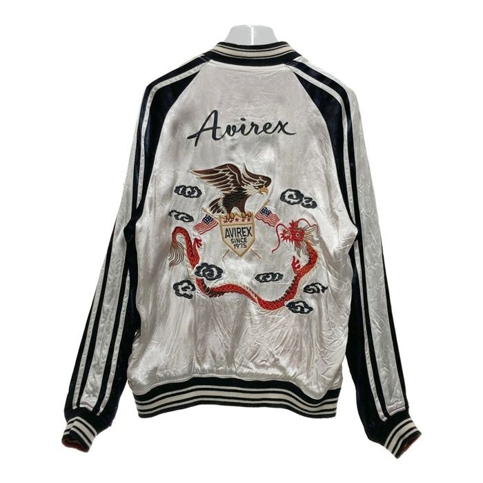 AVIREX アヴィレックス リバーシブル スカジャン スーベニア レッド ホワイト ブラック 6162149 Size L