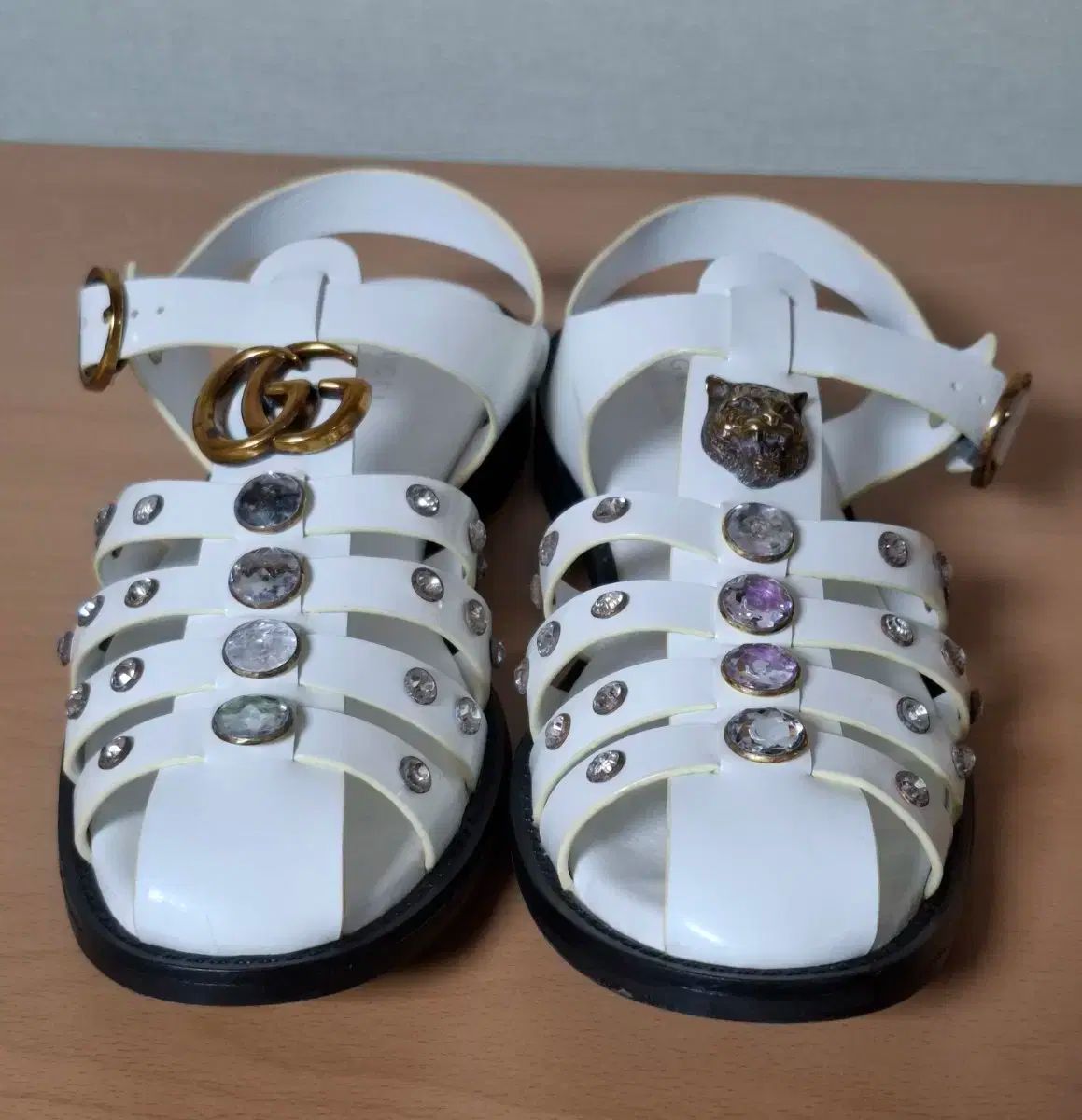 GUCCI グッチ クリスタル ラバーサンダル 39 245 ー 250