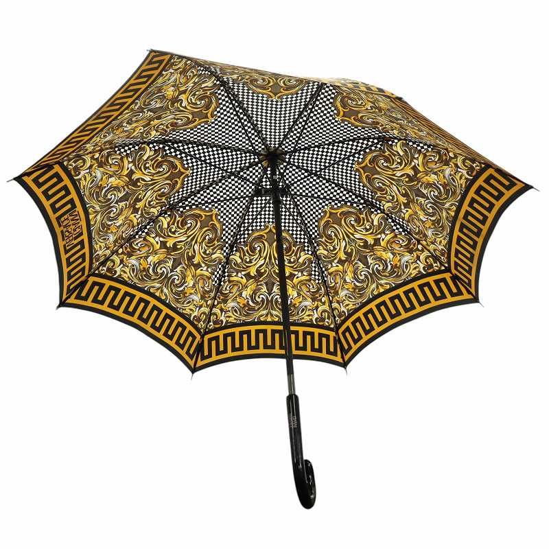 ジャンニヴェルサーチェ　長傘　GIANNI VERSACE Gianni Versace - 極美品 GIANNI VERSACE 傘 総柄 金ボタン