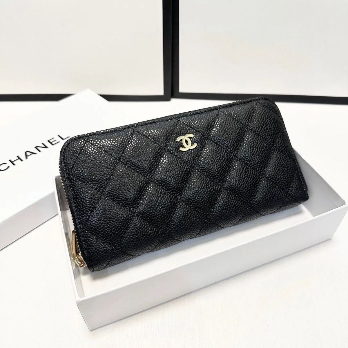 CHANEL 単ジッパー財布 かばんを手に持ちます  小銭入れ  シングルジッパーのバッグ