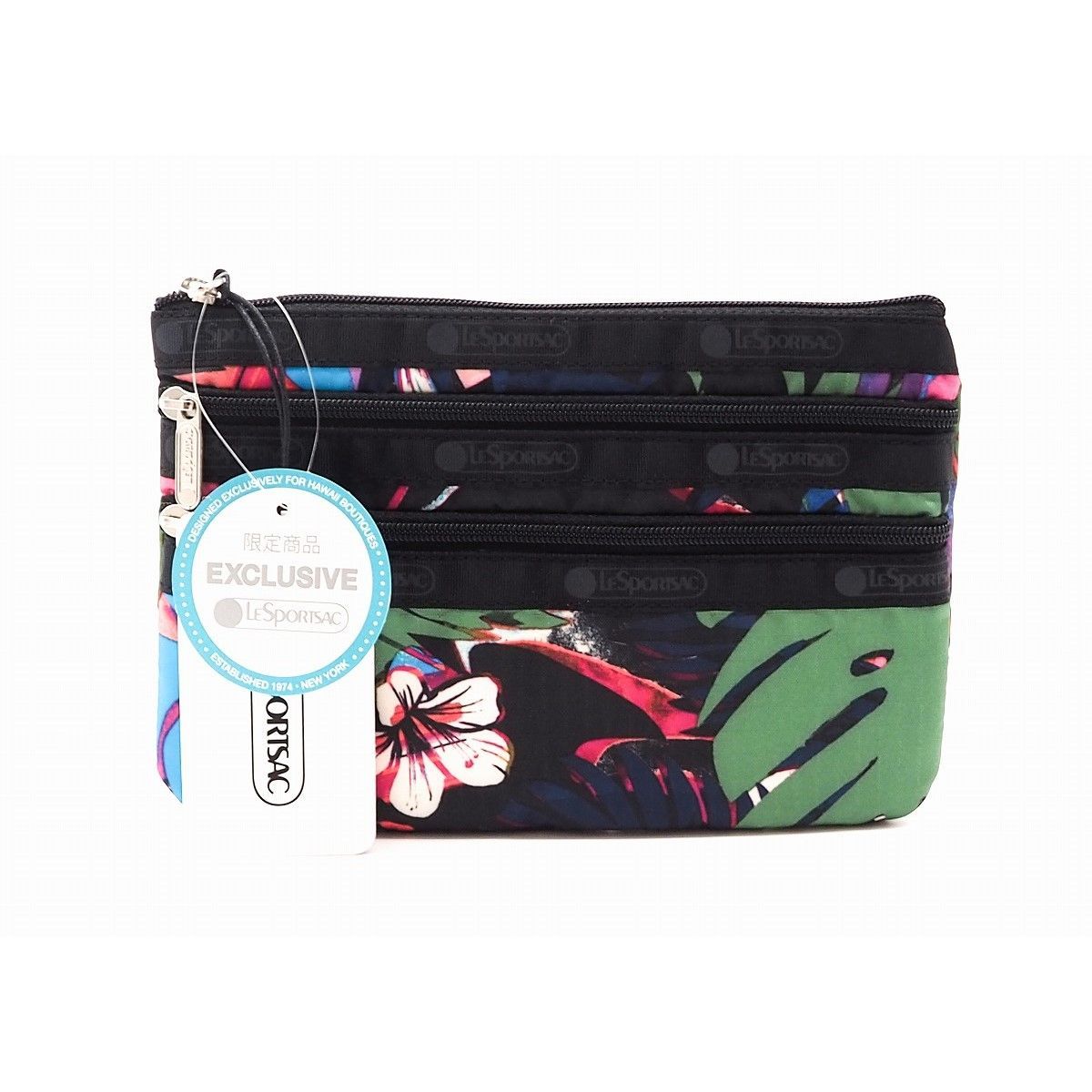 N 新品/未使用品】LeSportsac レスポートサック 3-ZIP COSMETIC